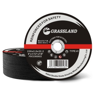 Grassland 9 Inch 230mm X 2 X 22 Stainless steel  Carbon Steel Cutting Disc