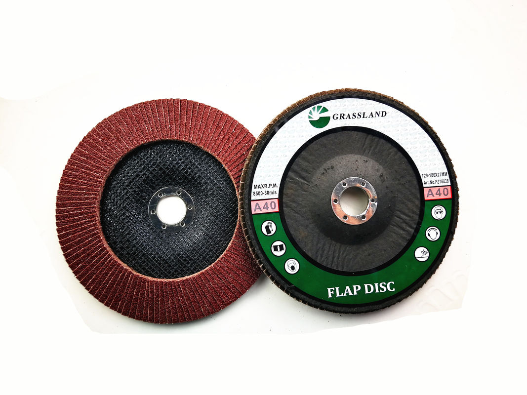 Aluminium Oxide Fibre Backed P40 180x22mm Conical Flap Disc