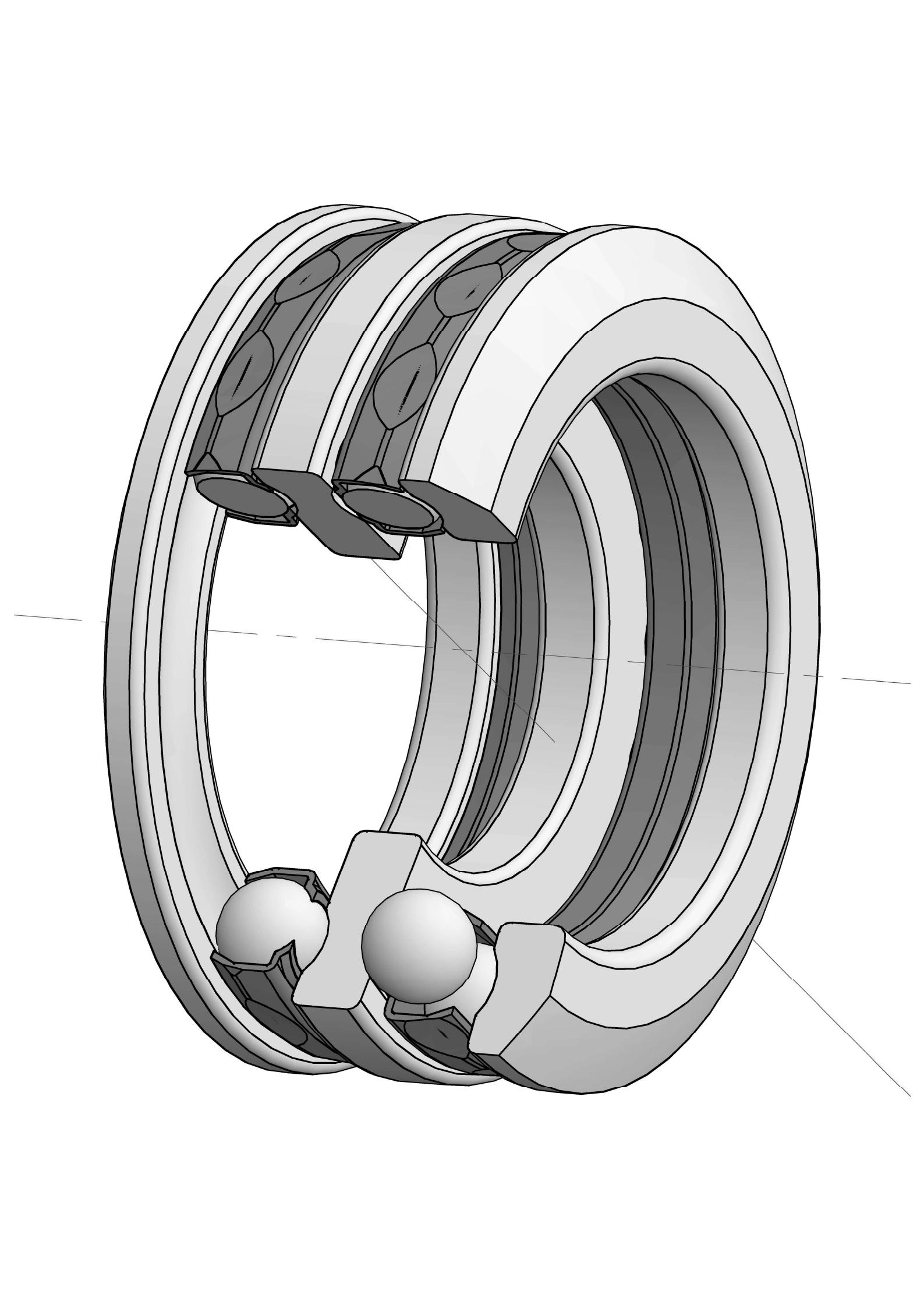 54216 + U216 Double direction thrust ball bearings