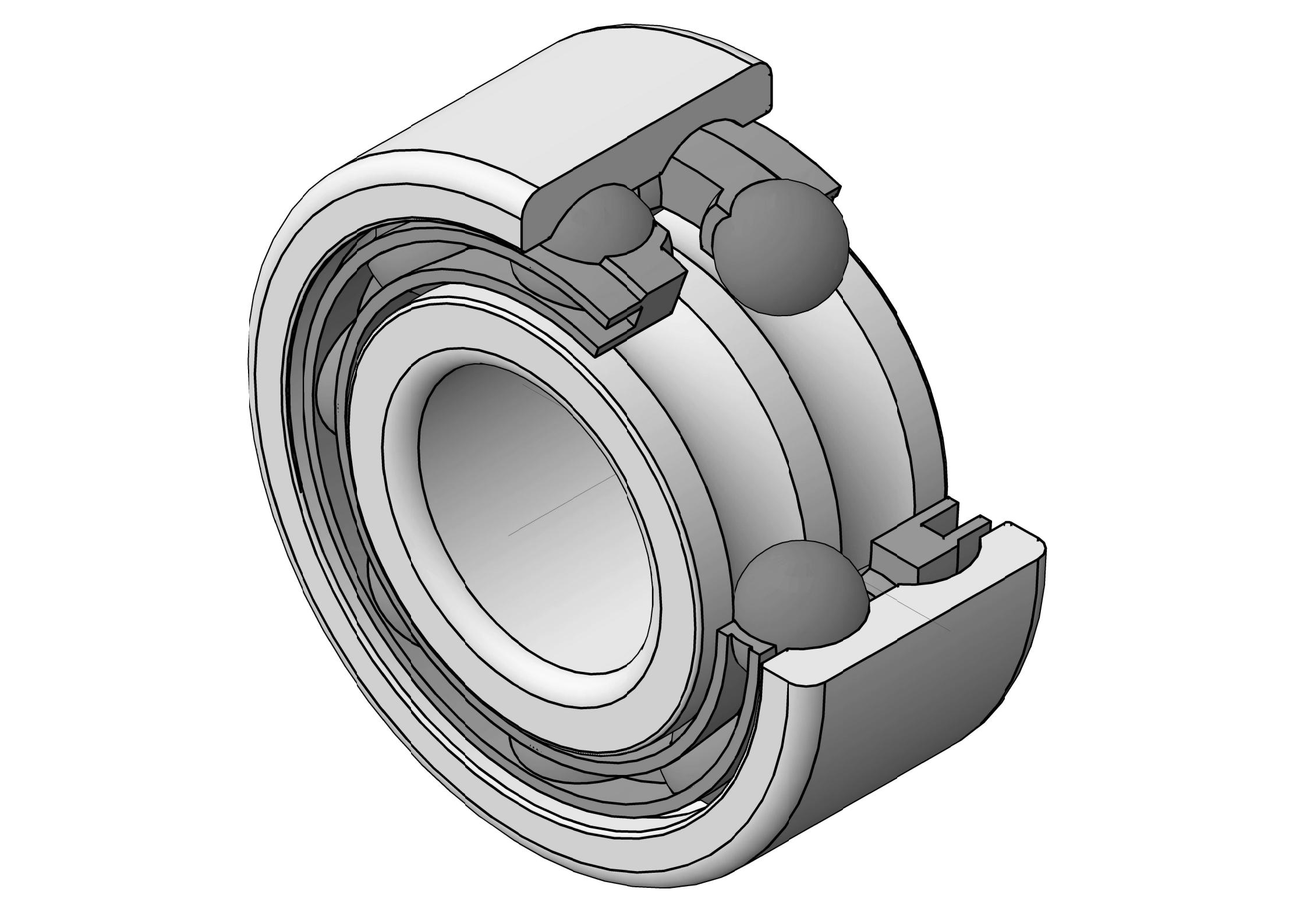 Factory Promotional French Bearings - 3805 Double Row Angular Contact Ball Bearing  – CWL
