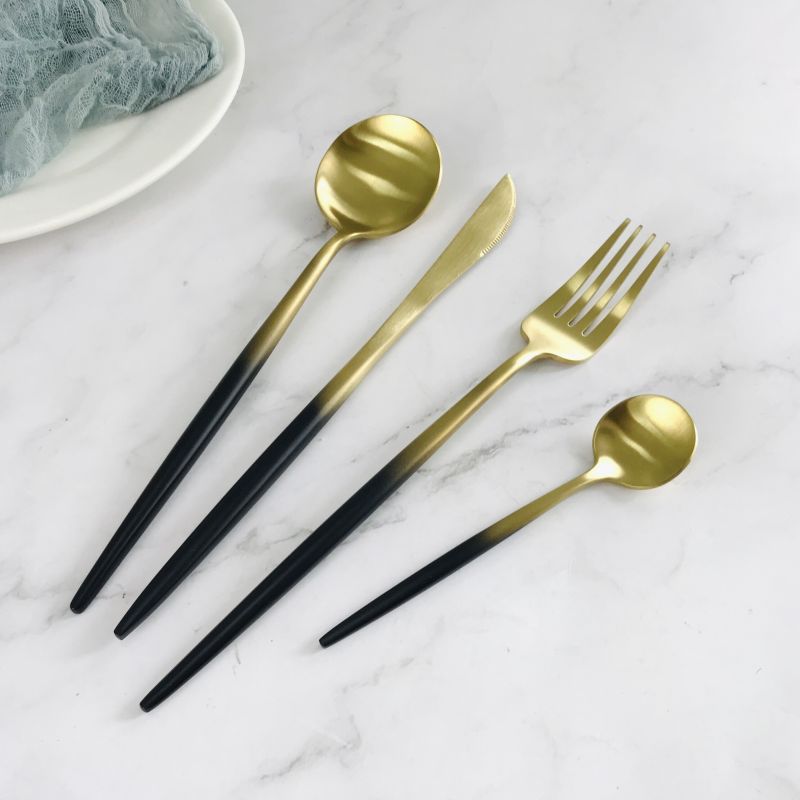 Chuanxin Gradient Color Classic Stainless Steel Cutlery Set Cutipol Dishwasher Safe