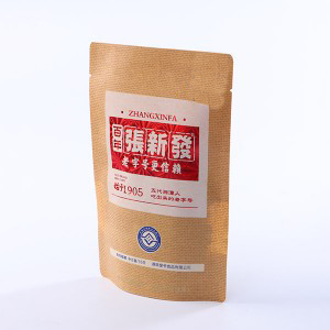 Customized Stand Up Kraft Paper Pouch With Window