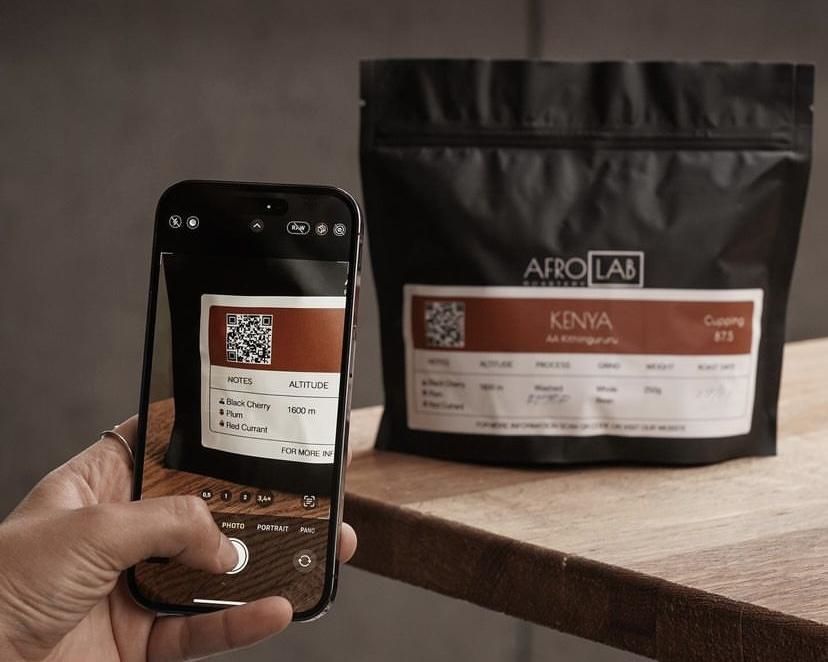 How to print distinctive QR codes on coffee bags