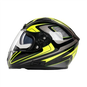 Material ABS 1.6KG capacete de motocicleta com espelho duplo