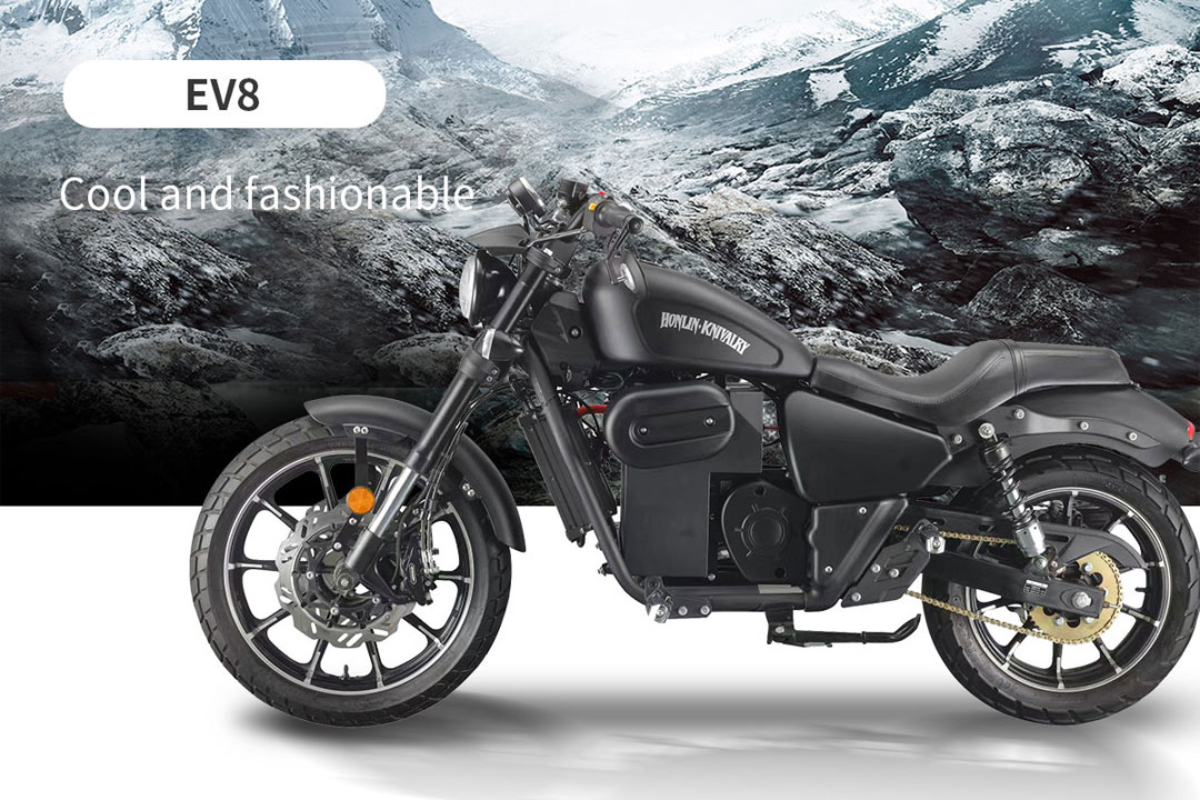 5000W 72V 80AH litiumbattery Harley-motorfiets, warm model bekendgestel