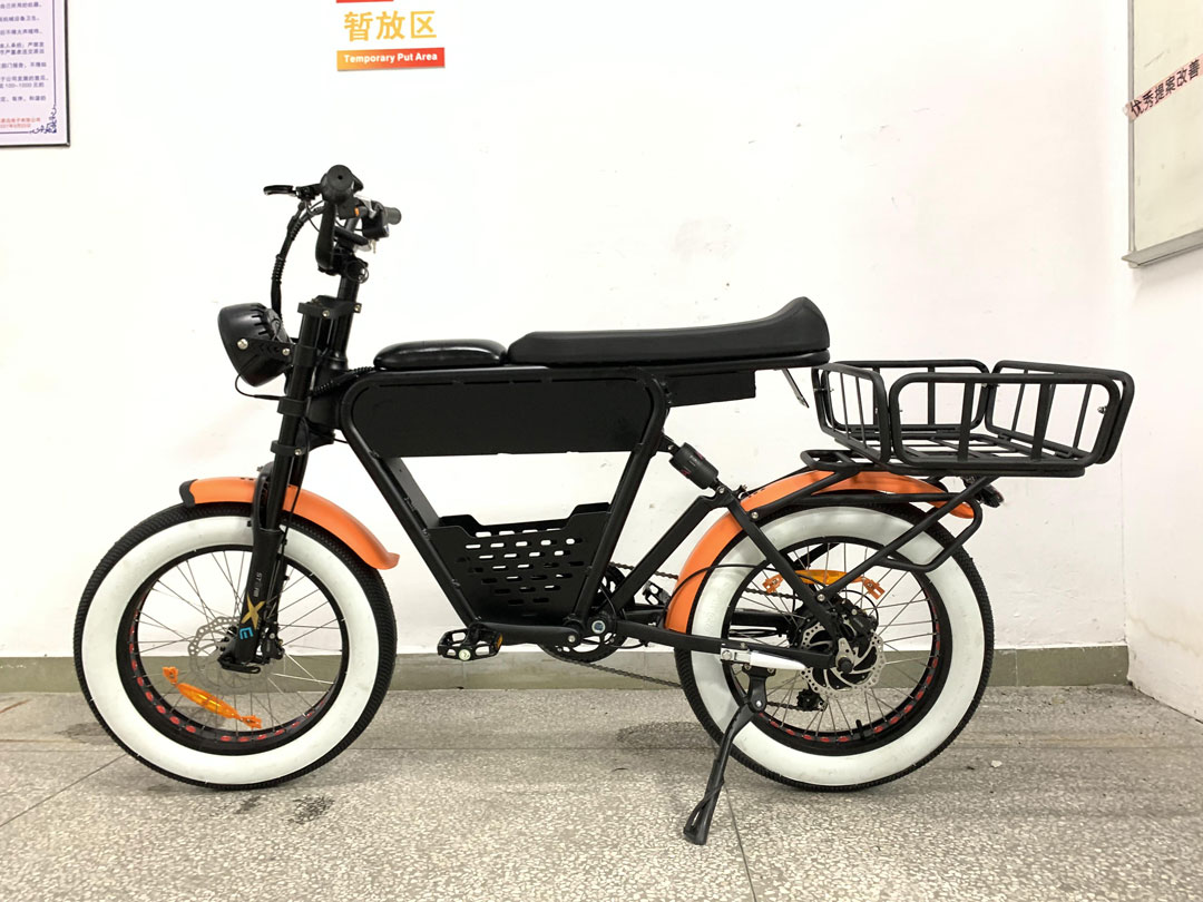 Cruising the City: Electric Bicycle with White Wall Tires Adds Speed and Passion to Your Journey