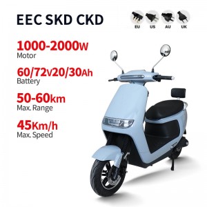 Elektresch Motorrad Mat Pedal 1000W-2000W 72V32Ah/60V20Ah 45km/h (EEG Zertifizéierung)(Modell: DJN)