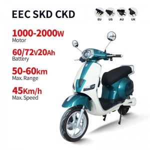 Elektrisches Motorrad mit Pedal 1000W-2000W 60V20Ah/72V20Ah 45km/h (EWG-Zertifizierung) (Modell: TSL-4)
