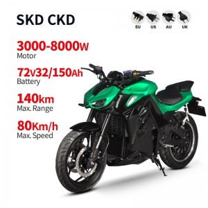 Elektrický motocykl N19 3000W-8000W 72V 32Ah/150Ah 80km/h