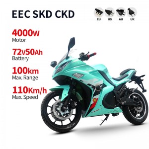 High Speed Electric Motorcycle 4000W 72V 50Ah 110km/h (EEC Certification)(Model: RZ-2)