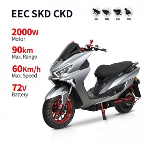 Elektrisches Motorrad mit Pedal 4000W 72V20Ah*2 90km/h (EWG-Zertifizierung) (Modell: JCH)