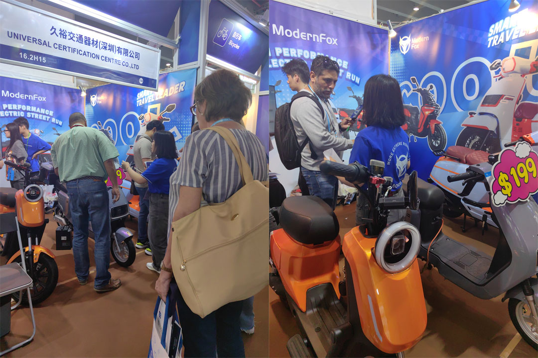Elektrische motorfietsen schitteren op de Canton Fair