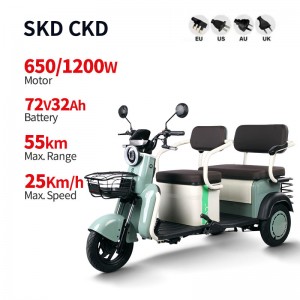 I-Electric Passenger Tricycle 985 650W/1200W 72V 32Ah 25km/h