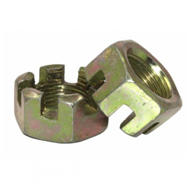 Color Galvanized Yellow Zinc Plated Din935 Hex Slotted And Castle Nuts