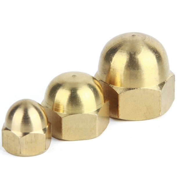 Copper Brass DIN1587 Hex Domed Cap Nuts