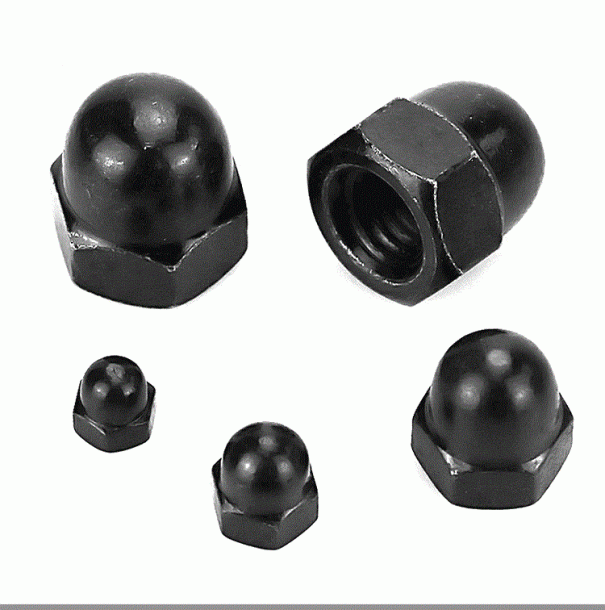 Black Zinc Plated OxideDIN1587 Hex Domed Cap Nuts