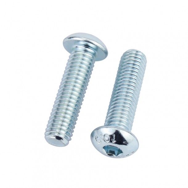 White Blue Galvanized Zinc Plated ISO7380 Hex Socket Button Head Security Cap Screw Bolt