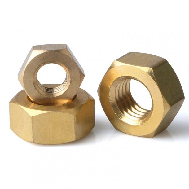 Polished Copper Brass DIN934 Hex Nut