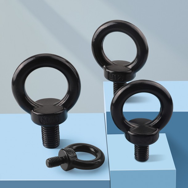 Black Oxide Black Zinc Plated DIN580 Triangle Ring Lifting Hook Eye Bolts