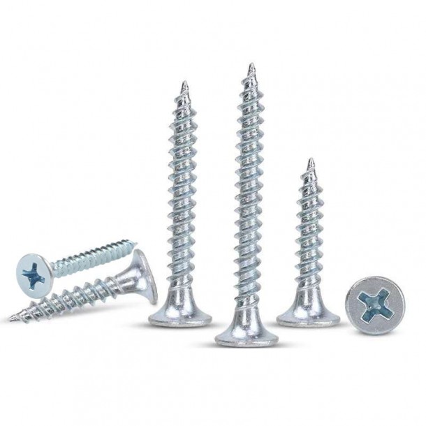 carbon steel color white blue zinc plated galvanized bugle head self tapping drywall screw for metal wood