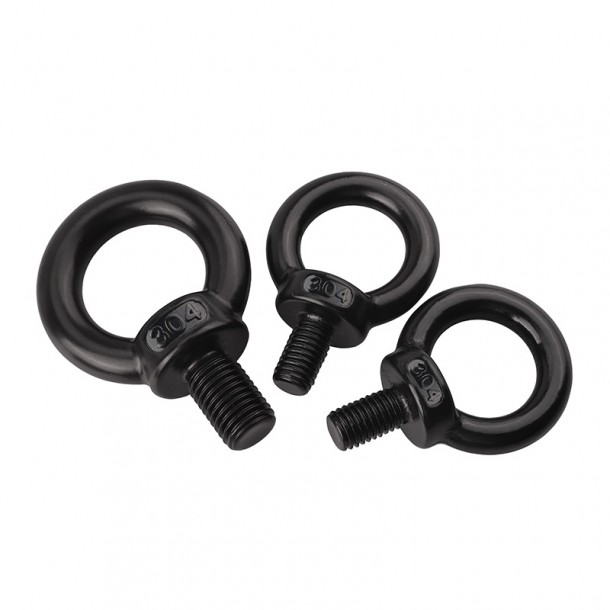 Black Oxide Black Zinc Plated DIN580 Triangle Ring Lifting Hook Eye Bolts