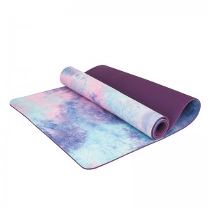 Custom Print Eco one Waterproof Non Slip Fitness Pilates TPE+Suede Yoga Mat