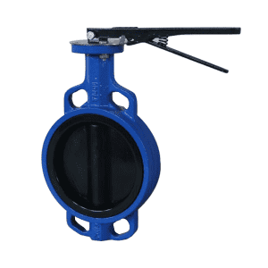 Cast Steel Manual wafer ឬ lug Butterfly valve with hand lever