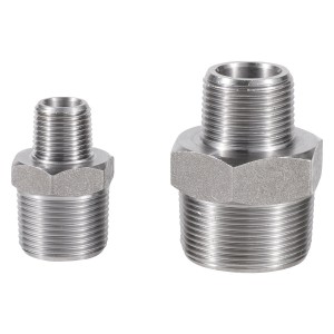 3inch 1/2 inch stainless steel hex nipple 304l stainless steel pipe fittings threaded nipple