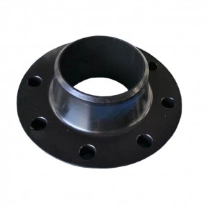 јаглероден челик заварен врат од типот 6″ ANSI CLASS 150 B 16.5 Благ челичен материјал црна боја обложена фалсификувана прирабница