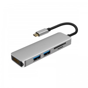 Professional Design 2 Port Usb Hub - USB Type C to HDMI, TF, SD and 2 USB A 3.0 HUB – Kangerda