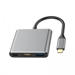 High Performance Usb C Data Cable - USB Type C to HDMI, USB A 3.0 and Type C HUB – Kangerda