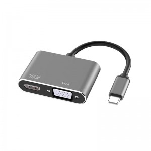 Lowest Price for Oem Usb Hub - USB Type C to HDMI and VGA HUB – Kangerda