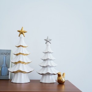 2022 Kolekcija male božićno drvce zeleno zlato srebro keramički ukrasi poklon veleprodaja