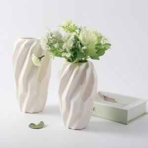 Plating gold silver vortex shape flower vase luxury home decor