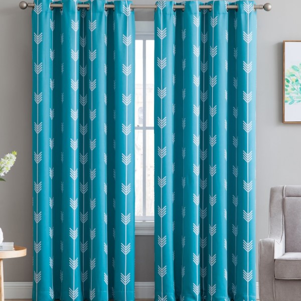 Popular Window Curtain Set Ready Made Hotel Bedroom Poultry House Woven Triple Blackout Curtain
