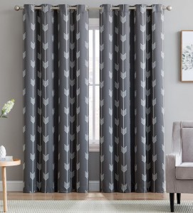 Dairui Textile Thermal Grommet Window Curtain Drape Panels  Arrow Printed Blackout Room Darkening Blackout Curtain