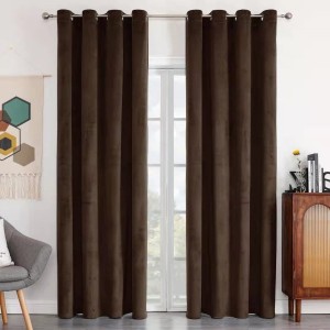 factory customized Outdoor Curtains - Elegant Velvet Curtain Set Royal Christmas Bedroom Door Heavy Weight Plain Curtain Drapes – DAIRUI