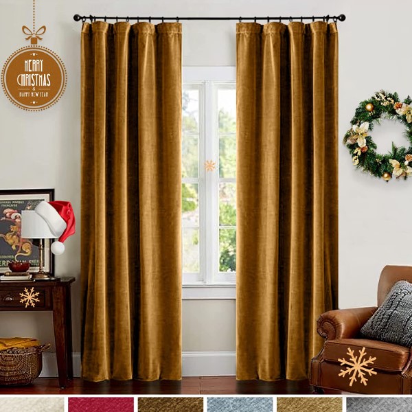 Personlized Products Blue Curtain - High Hotel Quality Energy Saving Super Soft Living Room Bedroom Velvet Blackout Window Curtain – DAIRUI