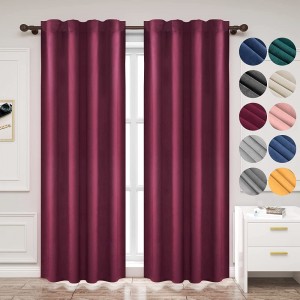 New Curtain Designs Living Room Polyester Solid Super Soft Velvet Blackout Window Curtain for Home Furnishing