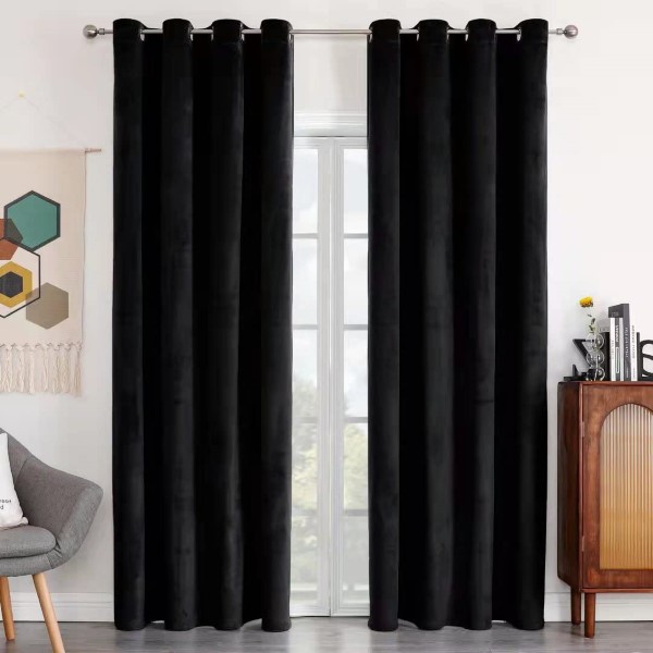 2022 Latest Design Breathable Blackout Curtain Fabric - Luxury Window Treatment Super Soft Bedroom Room Darkening Top Grommet Velvet Drapes Curtains – DAIRUI