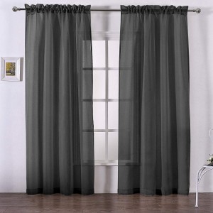 Dairui Textile Classic Curtain Design Living Room Vertical Drape Rod Pocket Light Weight Semi Sheer Curtain