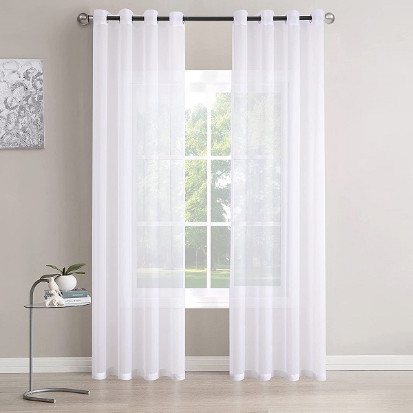 Renewable Design for Cotton Fabric -  Dairui Textile Solid Voile Curtains with Grommet Top  Sheer White Curtains Semi Translucent Curtains  – DAIRUI