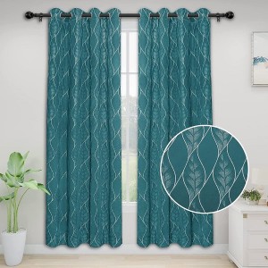 China Curtain Supplier Soundproof Noise Reducing Extra Long Hotel Bedroom Woven Jacquard Curtain