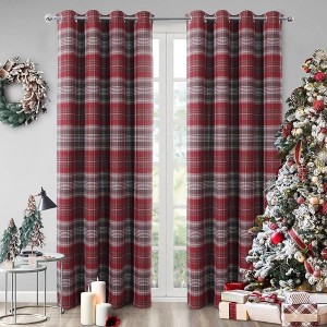 High Quality Room Darkening Living Room Bedroom Cotton Check Jacquard Curtain for Online Sale