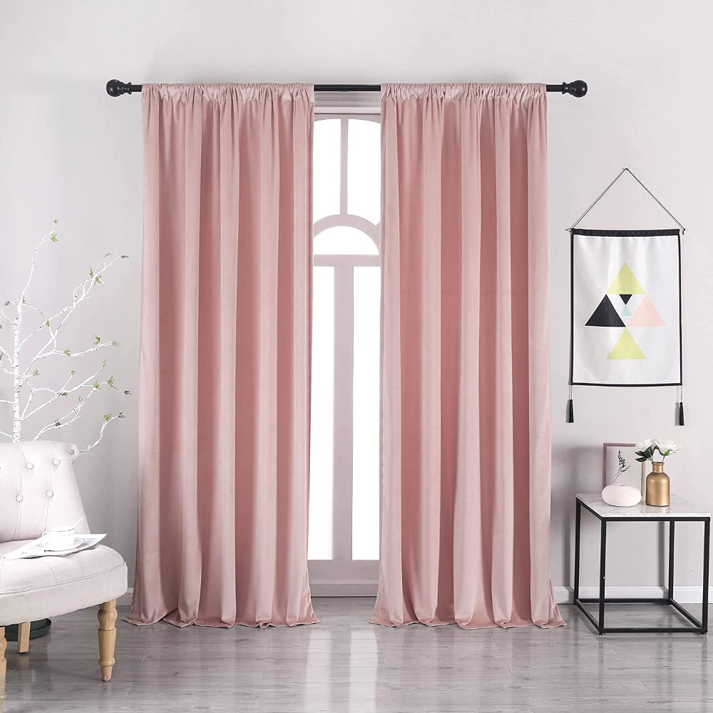 Wholesale Dealers of Two Sheer Curtain - Pink Velvet Curtains Rod Pocket  Soft Curtains Thermal Insulated Curtains Window Treatment for Bedroom Light Filtering Curtains – DAIRUI