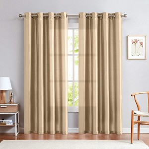 Excellent quality Simple Curtain Design - Classic Privacy Window Treatments Light Filtering Living Room Satin Drapes Faux Silk Curtain – DAIRUI