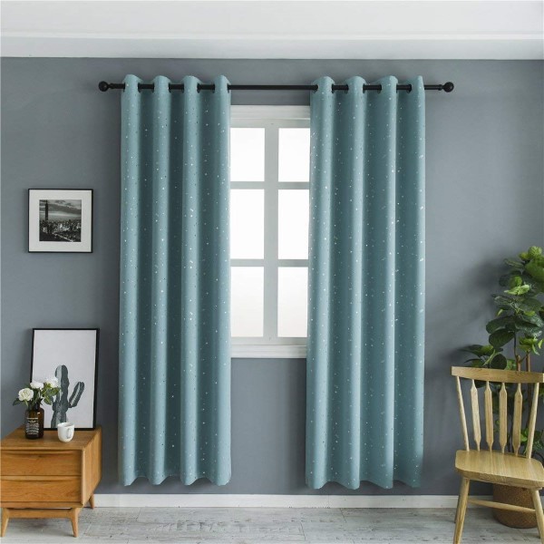 Wholesale Home Textile Elegant UV Resistant Teal Grommet Triple Weave 80% Blackout Curtain for Bedroom
