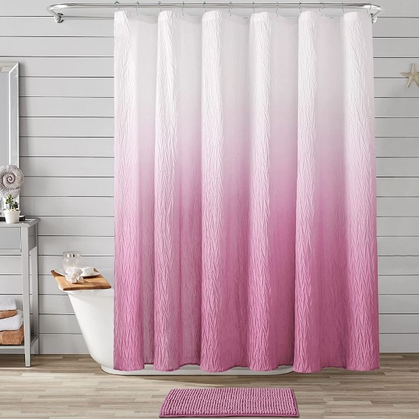 Quality Inspection for Macrame Rope Single - Luxury Home Decoration Bathroom Shower Curtain Set Ombre Print 72 Inch Length Bathroom Curtain – DAIRUI
