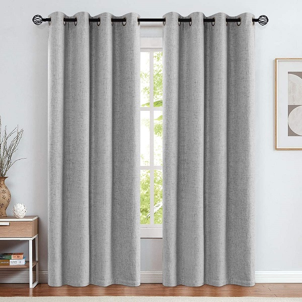 Reasonable price Curtain Cloth Bedroom - Luxury High Quality Fire Resistant Hotel Bedroom Linen Look Woven Window Curtain – DAIRUI