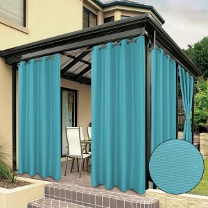 Ready Made Waterproof Outside Decor Outdoor Drapes Blackout Patio Outdoor Curtains For Privacy Protect